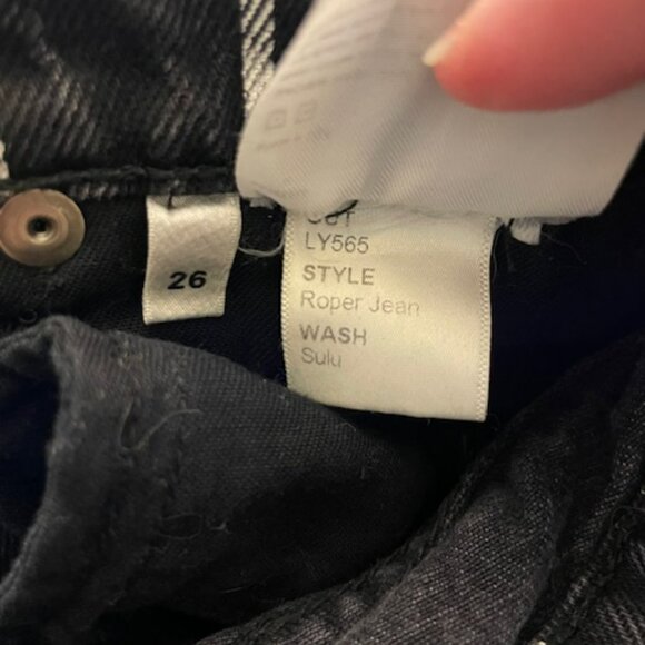 Reformation Roper Smart Ass Jeans High Rise Crop Sulu Pinstripe Size 26 - Picture 6 of 7